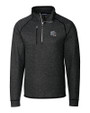 New England Patriots NFL Helmet Cutter & Buck Mainsail Sweater-Knit Mens Big and Tall Half Zip Pullover Jacket Charcoal Heather Mannequin