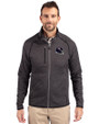 Chicago Bears NFL Helmet Cutter & Buck Mainsail Sweater-Knit Mens Big and Tall Full Zip Jacket Charcoal Heather Front
