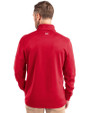 Tampa Bay Buccaneers NFL Helmet Cutter & Buck Traverse Stretch Eco Quarter Zip Mens Pullover Red Back