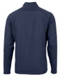 New England Patriots NFL Helmet Cutter & Buck Adapt Eco Knit Hybrid Recycled Mens Full Zip Jacket Navy Blue Mannequin Back