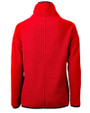 New England Patriots NFL Helmet Cutter & Buck Cascade Eco Fleece Womens Pullover Jacket Red/Navy Blue Mannequin Back