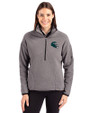Philadelphia Eagles NFL Helmet Cutter & Buck Cascade Eco Fleece Womens Pullover Jacket Elemental Grey/Black Front