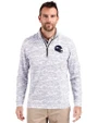 Minnesota Vikings NFL Helmet Cutter & Buck Traverse Recycled Smooth Stretch Mens Big & Tall Camo Quarter Zip Pullover Charcoal Front