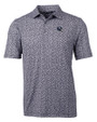 New York Giants NFL Helmet Cutter & Buck Pike Magnolia Print Stretch Mens Polo Black/Polished Mannequin