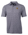 Green Bay Packers NFL Helmet Cutter & Buck Pike Magnolia Print Stretch Mens Polo Black/Polished Mannequin