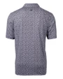 Minnesota Vikings NFL Helmet Cutter & Buck Pike Magnolia Print Stretch Mens Polo Black/Polished Mannequin Back