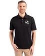 Arizona Cardinals NFL Helmet Cutter & Buck Advantage Eco Tri-Blend Pique Mens Polo Black Front