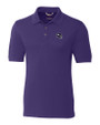 Minnesota Vikings NFL Helmet Cutter & Buck Advantage Eco Tri-Blend Pique Mens Polo College Purple Mannequin
