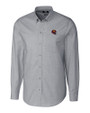 Washington Commanders NFL Helmet Cutter & Buck Stretch Oxford Mens Long Sleeve Dress Shirt Charcoal Mannequin