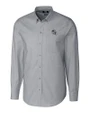 Carolina Panthers NFL Helmet Cutter & Buck Easy Care Stretch Oxford Mens Long Sleeve Button Down Shirt Charcoal Mannequin