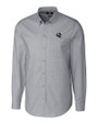Pittsburgh Steelers NFL Helmet Cutter & Buck Stretch Oxford Mens Long Sleeve Dress Shirt Charcoal Mannequin