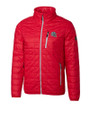 New England Patriots NFL Helmet Cutter & Buck Rainier PrimaLoft®  Mens Big and Tall Eco Insulated Puffer Jacket Red Mannequin