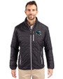Philadelphia Eagles NFL Helmet Cutter & Buck Rainier PrimaLoft® Mens Eco Insulated Full Zip Puffer Jacket Black Front