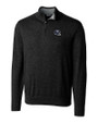 New York Giants NFL Helmet Cutter & Buck Lakemont Tri-Blend Mens Big and Tall Quarter Zip Pullover Sweater Black Mannequin