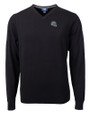 Detroit Lions NFL Helmet Cutter & Buck Lakemont Tri-Blend Mens V-Neck Pullover Sweater Black Mannequin