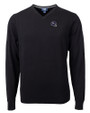 Minnesota Vikings NFL Helmet Cutter & Buck Lakemont Tri-Blend Mens V-Neck Pullover Sweater Black Mannequin