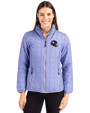 Minnesota Vikings NFL Helmet Cutter & Buck Rainier PrimaLoft®  Womens Eco Insulated Full Zip Puffer Jacket Hyacinth Melange Front