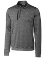 New England Patriots NFL Helmet Cutter & Buck Stealth Heathered Mens Big and Tall  Quarter Zip Pullover Elemental Grey Mannequin
