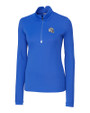 Indianapolis Colts NFL Helmet Cutter & Buck Traverse Stretch Eco Quarter Zip Womens Pullover Chelan Blue Mannequin