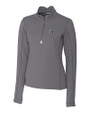 New England Patriots NFL Helmet Cutter & Buck Traverse Stretch Eco Quarter Zip Womens Pullover Elemental Grey Mannequin