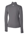 New England Patriots NFL Helmet Cutter & Buck Traverse Stretch Eco Quarter Zip Womens Pullover Elemental Grey Mannequin Back