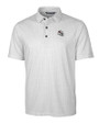 Arizona Cardinals NFL Helmet Cutter & Buck Pike Double Dot Print Stretch Mens Polo Charcoal Mannequin