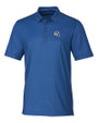 Buffalo Bills NFL Helmet Cutter & Buck Pike Double Dot Print Stretch Mens Polo Indigo Mannequin