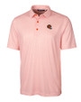 Cincinnati Bengals NFL Helmet Cutter & Buck Pike Double Dot Print Stretch Mens Polo College Orange Mannequin