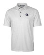 Minnesota Vikings NFL Helmet Cutter & Buck Pike Double Dot Print Stretch Mens Polo Charcoal Mannequin