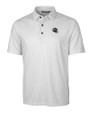Seattle Seahawks NFL Helmet Cutter & Buck Pike Double Dot Print Stretch Mens Polo Charcoal Mannequin