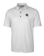 Atlanta Falcons NFL Helmet Cutter & Buck Pike Double Dot Print Stretch Mens Polo Charcoal Mannequin