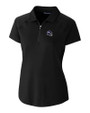 Minnesota Vikings NFL Helmet Cutter & Buck Forge Stretch Womens Short Sleeve Polo Black Mannequin