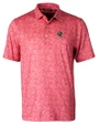 Atlanta Falcons NFL Helmet Cutter & Buck Pike Constellation Print Stretch Mens Polo Red Mannequin