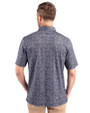 Indianapolis Colts NFL Helmet Cutter & Buck Pike Constellation Print Stretch Mens Polo Black Back