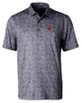 Kansas City Chiefs NFL Helmet Cutter & Buck Pike Constellation Print Stretch Mens Polo Black Mannequin