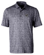 Pittsburgh Steelers NFL Helmet Cutter & Buck Pike Constellation Print Stretch Mens Polo Black Mannequin