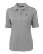 Los Angeles Chargers NFL Helmet Cutter & Buck Virtue Eco Pique Recycled Womens Polo Polished Medium Gray Mannequin