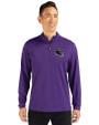 Baltimore Ravens NFL Helmet Cutter & Buck Virtue Eco Pique Recycled Quarter Zip Mens Pullover College Purple Front