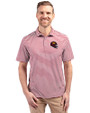 Washington Commanders NFL Helmet Cutter & Buck Virtue Eco Pique Stripe Recycled Mens Polo Chutney Front