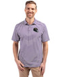 Baltimore Ravens NFL Helmet Cutter & Buck Virtue Recycled Stripe Featherlight Pique Mens Polo College Purple Front