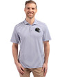 Baltimore Ravens NFL Helmet Cutter & Buck Virtue Eco Pique Stripe Recycled Mens Polo Hyacinth Front