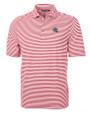New England Patriots NFL Helmet Cutter & Buck Virtue Eco Pique Stripe Recycled Mens Polo Cardinal Red Mannequin