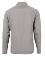 New England Patriots NFL Helmet Cutter & Buck Adapt Eco Knit Hybrid Recycled Mens Big & Tall Full Zip Jacket Polished Medium Gray Mannequin Back