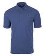 Florida Gators Cutter & Buck Advantage Tri-Blend Jersey Mens Big and Tall Pocket Polo Tour Blue Heather Mannequin