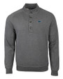 Florida Gators Cutter & Buck Saturday Cotton Blend Mens Big and Tall  Mock Pullover Sweatshirt Charcoal Heather Mannequin