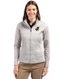 Florida Gators Vintage Cutter & Buck Stealth Hybrid Quilted Womens Full Zip Windbreaker Jacket Polished Medium Gray Front