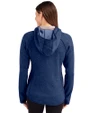 Florida Gators Cutter & Buck Mainsail Full Zip Hooded Womens Jacket Tour Blue Heather Back