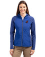 Florida Gators Vintage Cutter & Buck Adapt Eco Knit Hybrid Recycled Womens Full Zip Jacket Tour Blue Front