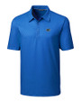 Florida Gators Cutter & Buck Pike Mini Pennant Print Stretch Mens Polo Chelan Blue Mannequin