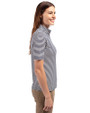 Yale Bulldogs Cutter & Buck Virtue Eco Pique Stripe Recycled Womens Top Navy Blue Side